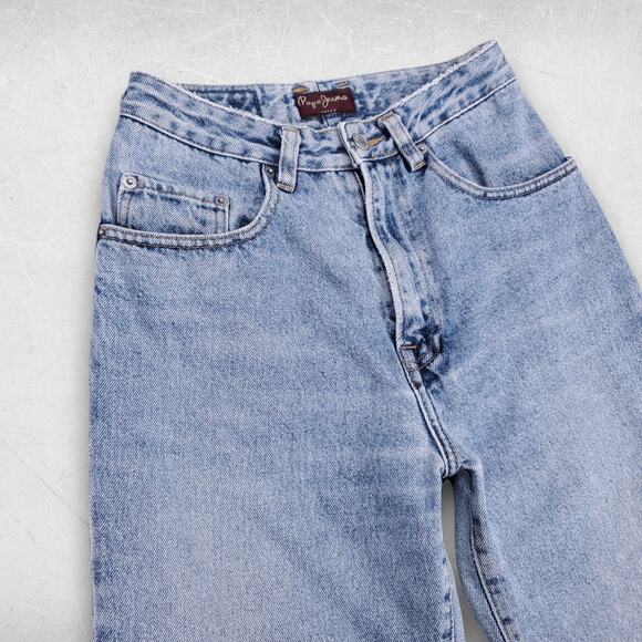 Pepe Betty Jeans Women 7 Blue High Rise Slim Retro Grunge Classic 90s Inspired - Picture 9 of 16